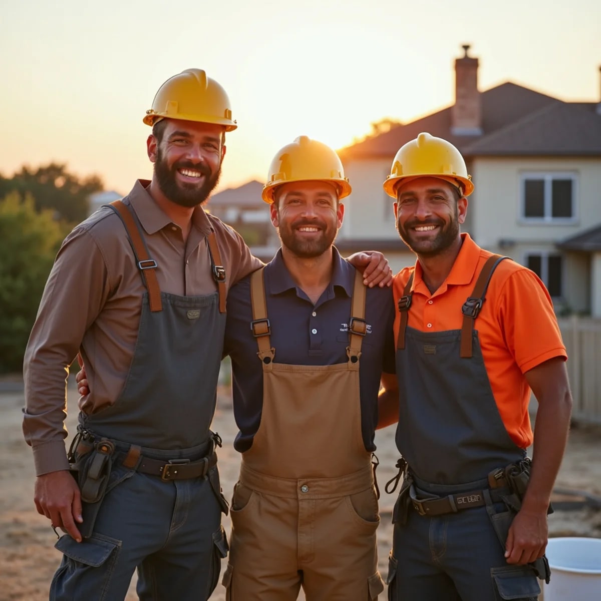 SkyCloak Roofing and Solar crew portrait on a Fort Worth jobsite