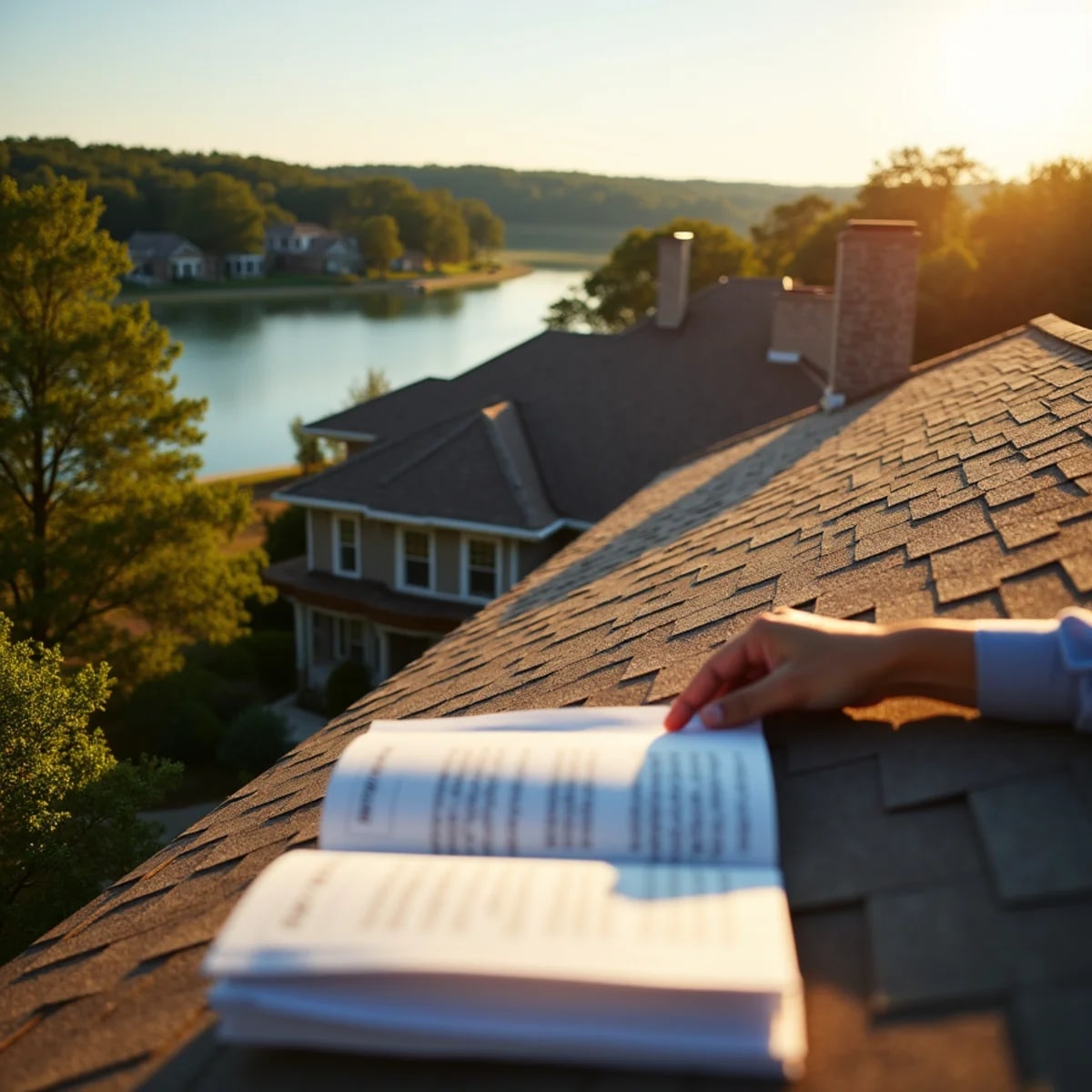 Lakeside homes near Eagle Mountain Lake in Azle Texas
