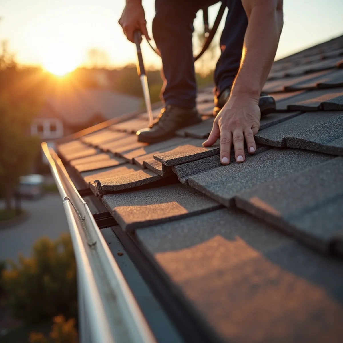 Roof repair replacing damaged shingles in Fort Worth, TX