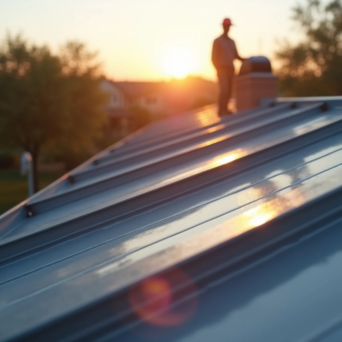 Standing seam metal roof project near Fort Worth, Texas