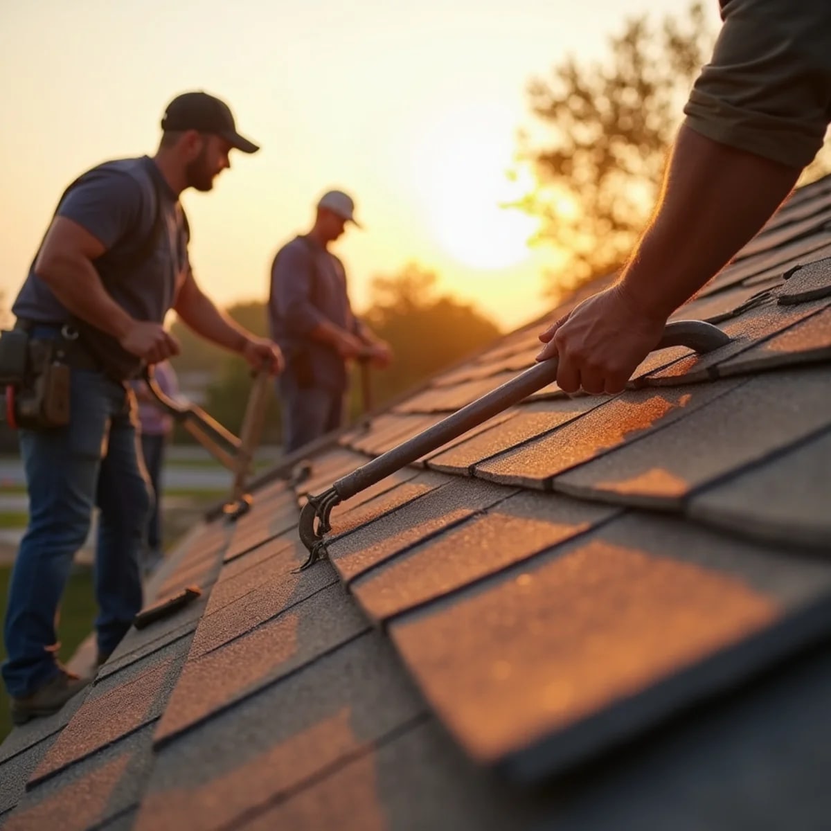 SkyCloak crew after a completed Fort Worth roofing job