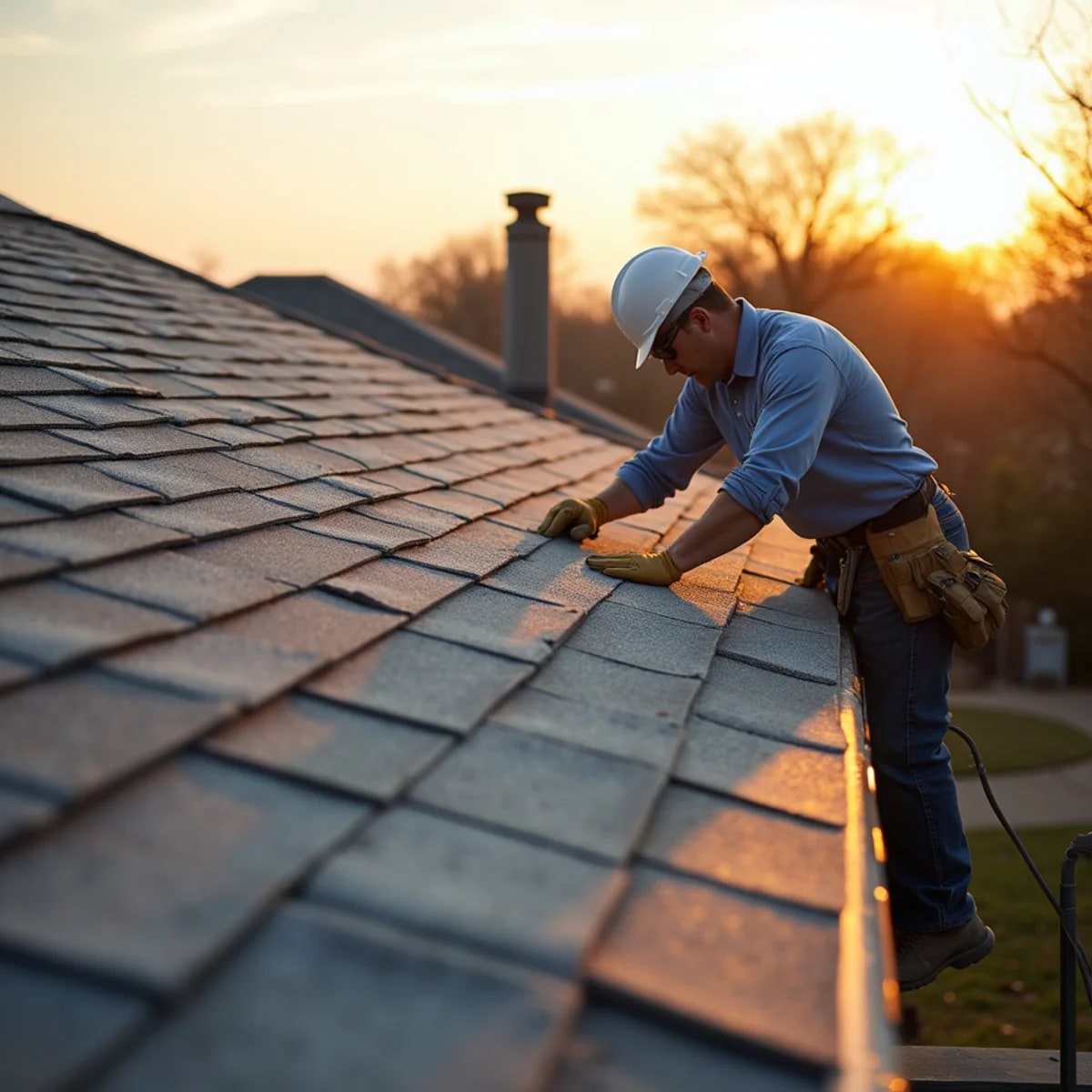 Full roof replacement in progress with new architectural shingles, Fort Worth TX